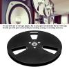 1/4 7 Inch Empty Tape Reel 3 Holes Aluminum Alloy Universal Open Reel Sound Takeup Reel for Reel to Reel Tape Player (Black) view 3