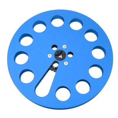 1/4 7 Inch Empty Tape Reel 11 Holes Universal Open Reel Sound Tape Empty Reel Aluminum Alloy Take Up Reel to Reel (Blue)