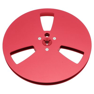 1/4 7 Inch Empty Tape Reel, 3 Holes Open Reel Sound Tape Empty Reel for Studer, Aluminum Alloy Take up Reel to Reel Tape Recorder Replacement Opening Machine Part (Red)