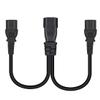 Strhowill C14 to 2X C13 Y Splitter Power Cord, 5-Pack, 1ft/30cm view 3