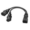 Strhowill C14 to 2X C13 Y Splitter Power Cord, 5-Pack, 1ft/30cm view 4