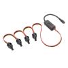 Chunsu Adapter DC 5525 to Sata Hard Drive Cable DC to 1x2x3x4x SATA Hard Drive Cable DC 12V to SATA 12V to 4PIN(Molex 1 to 4) view 1