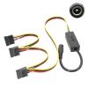 Chunsu Adapter DC 5525 to Sata Hard Drive Cable DC to 1x2x3x4x SATA Hard Drive Cable DC 12V to SATA 12V to 4PIN(Sata 1 to 3) view 1