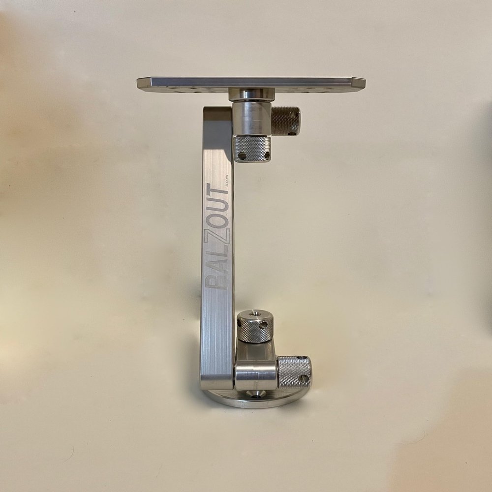 Balzout Silver Aluminum 12" Round Base Aluminum Mount Fits Helix/Solix SRM-RB12-SLV
