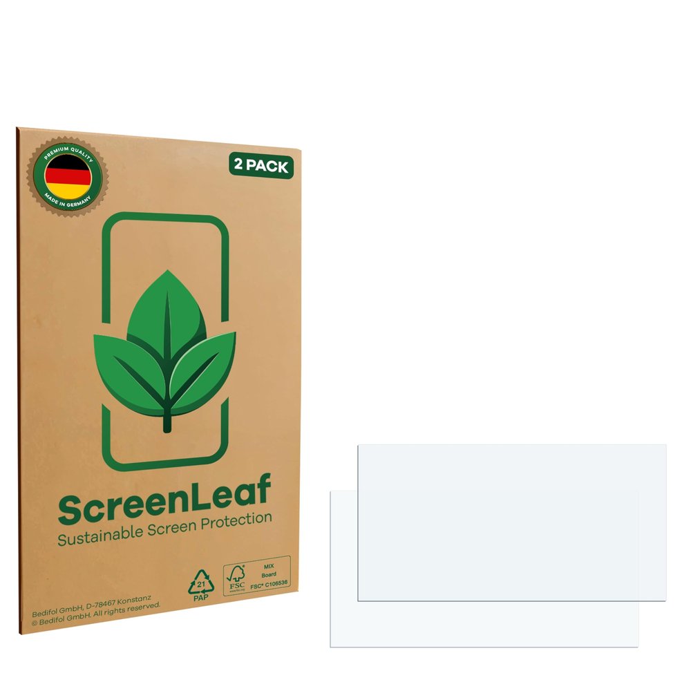 ScreenLeaf (2 Pack Screen Protector Compatible with Nissan Leaf N-Connect 2018 [Sustainable Screen Protection, Clear, Anti-Scratch]