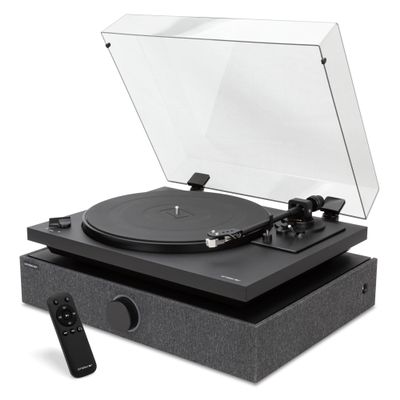 SpinDuo 2 Record Player Music System by Andover (Black) Including SpinBase 2 Speaker and SpinDeck 2 Turntable
