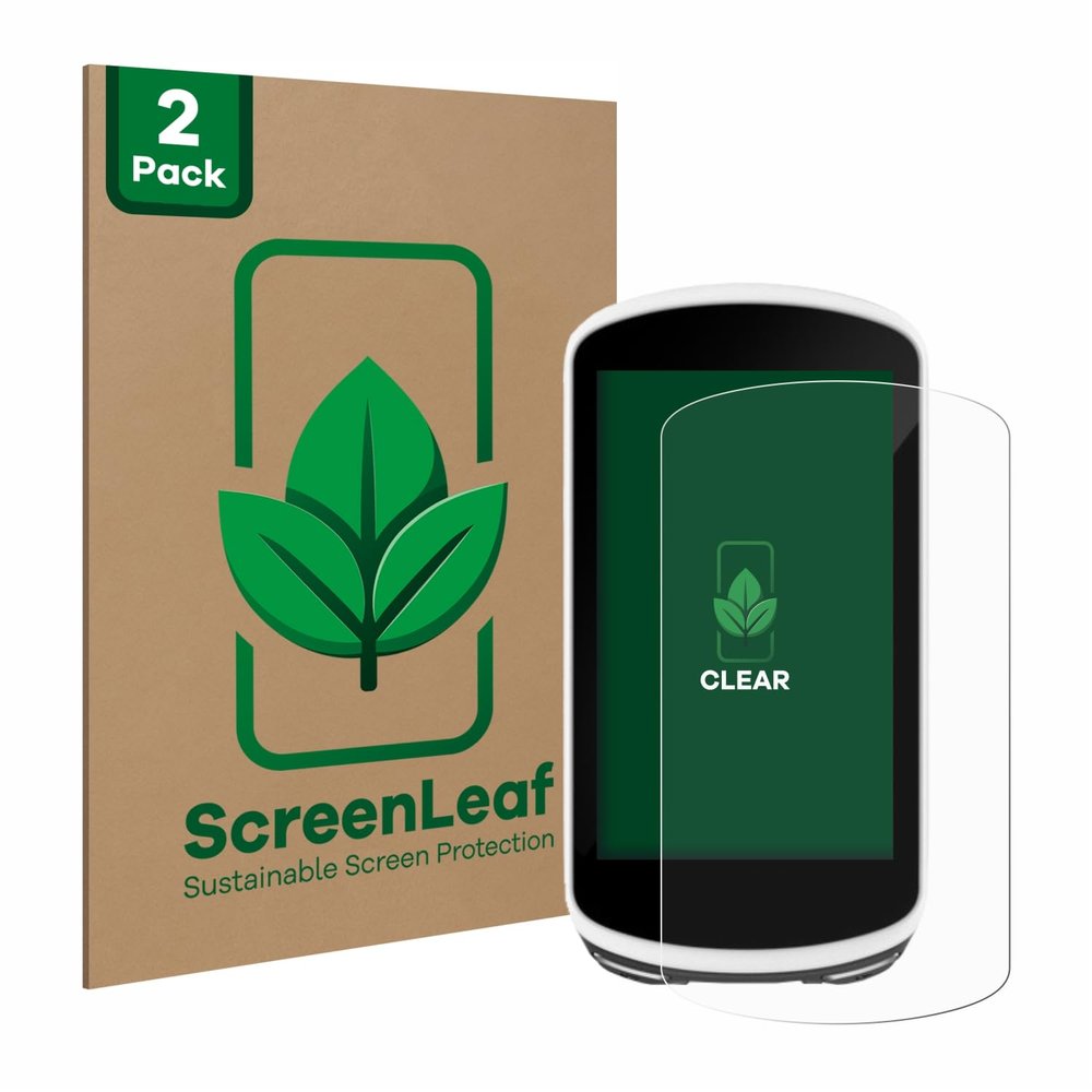 ScreenLeaf (2 Pack Screen Protector Compatible with Garmin Edge 1030 [Sustainable Screen Protection, Clear, Anti-Scratch]