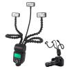 3 Head Camera Flash, 48CM 3 Head Flexible Arms Independent Control, 5600K, 8 Level Brightness Portable Camera Macro Arm Light for DSLR Camera view 1