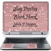 13 13.3 Inch Laptop Skin Sticker Cover Premium Sticker Cover Art Decal Decorative (Included 2 Wrist Pad Skins) - Pink Stay Positive view 1