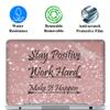 13 13.3 Inch Laptop Skin Sticker Cover Premium Sticker Cover Art Decal Decorative (Included 2 Wrist Pad Skins) - Pink Stay Positive view 2