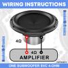 KICKER Subwoofer and Amp Package of 3 Items - 8" Comp 200 Watt Sub, DS18 Class D Monoblock Amplifier, and Complete 8AWG Wiring Kit 43C84+X1+AMPKIT8 view 2