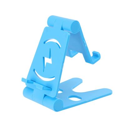 BEBEMOKO Plastic Double Phone Holder Desktop Folding Tablet Mount for Mobile Devices Durable Material Space-Saving Design for Home Office Use