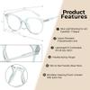OWL Blue Light Blocking Glasses for Women/Men - Retro Round Eyewear Anti Eyestrain Computer Eyeglasses UV Glare Filter Eyewear - Ideal for Computer Use, Reading, Gaming, TV, Phones - Clear view 3