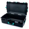 Black Pelican 1615 Air case with Teal Handles & latches. Comes Empty & with Wheels. view 4