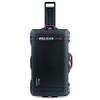 Black Pelican 1615 Air case with Magenta Handles & latches. Comes Empty & with Wheels. view 3