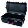 Black Pelican 1615 Air case with Magenta Handles & latches. Comes Empty & with Wheels. view 4