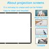 300 Inch 16:9 Foldable Portable Projection Screen, Washable Projector Movies Screen for Home Theater Outdoor Indoor(200in(442x252cm)) view 2
