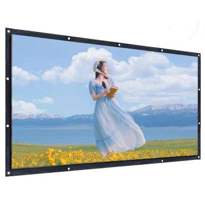 300inch Foldable Portable Projector Screen, 16:9 Indoor Outdoor Movie Screen, for Classroom, Party, Home, Office(300in(663x373cm))
