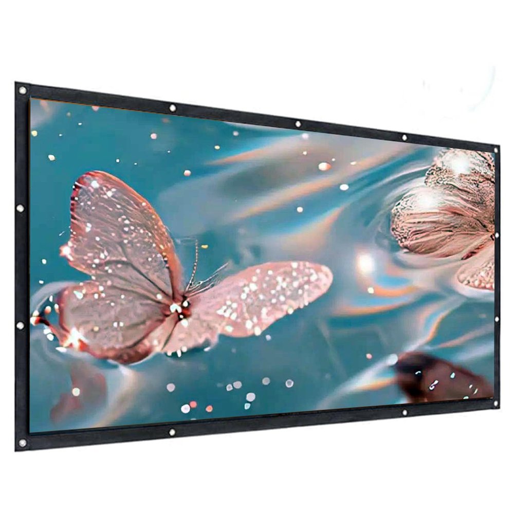 150 Inch Projector Screen 16:9, Foldable Portable Projector Movies Screen for Home Theater Outdoor Indoor(133in(293x168cm))