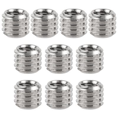 10pcs 1/4 Inch to 3/8 Inch Screw Adapter Tripod, Microphone Stand Adapter Tripod Thread Adapter Mic Stand Adapter Camera Mount Adapter Screw Converter for Camera Equipment