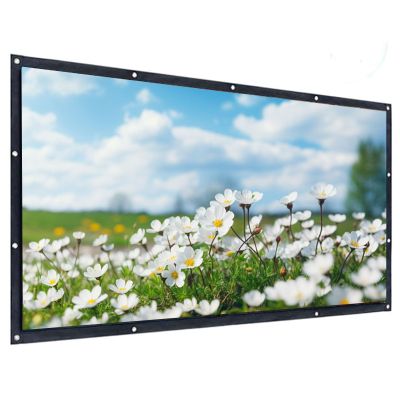 150 Inch Portable Projector Screen, Washable Outdoor Projector Movie Screen for Home Theater Outdoor Indoor(100in(220x125cm))