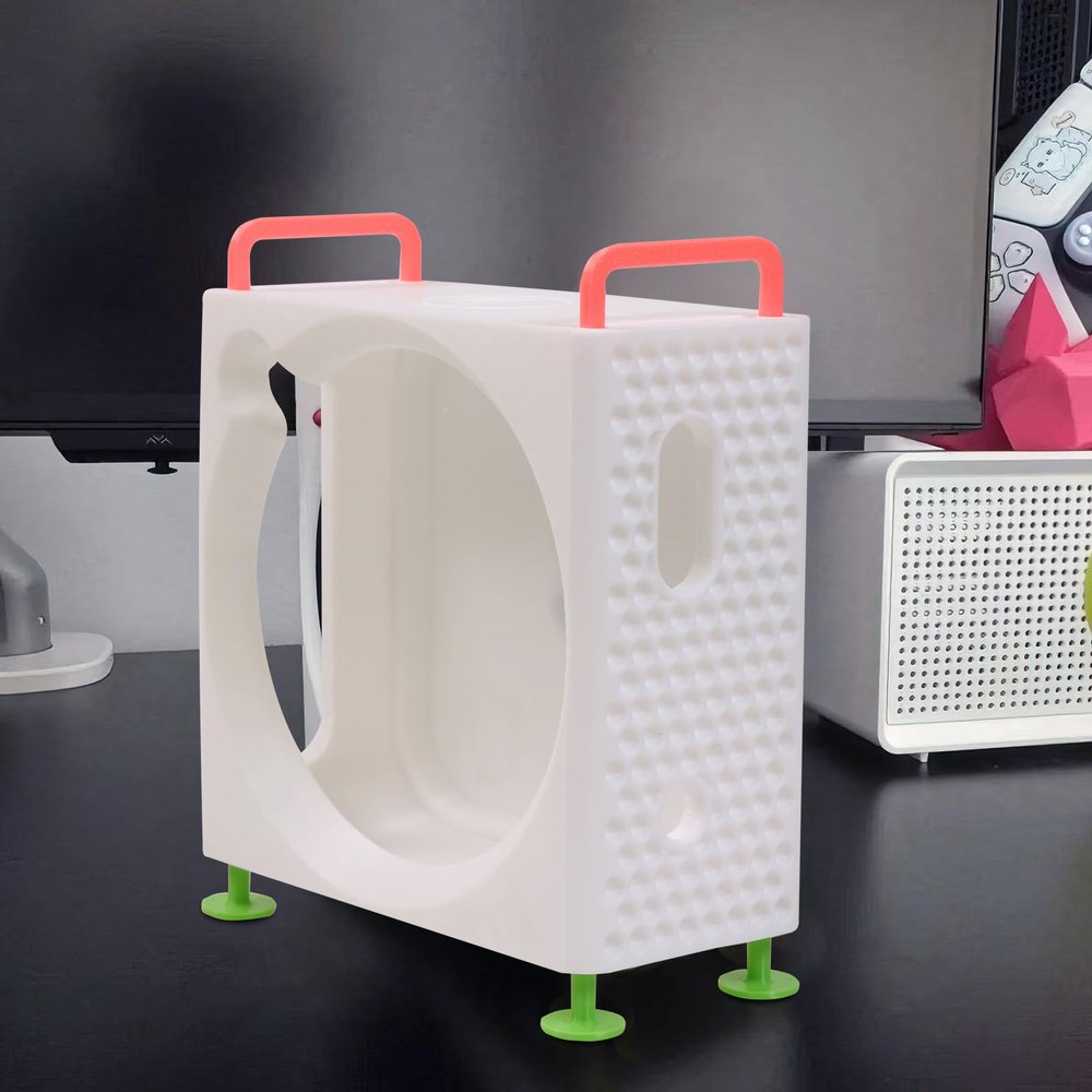 Mini Chassis for Mac Mini M4/M4 Pro 2024, 3D Printed Vertical Computer Case Protective Dustproof Bracket Storage Stand DIY PC Part (A)
