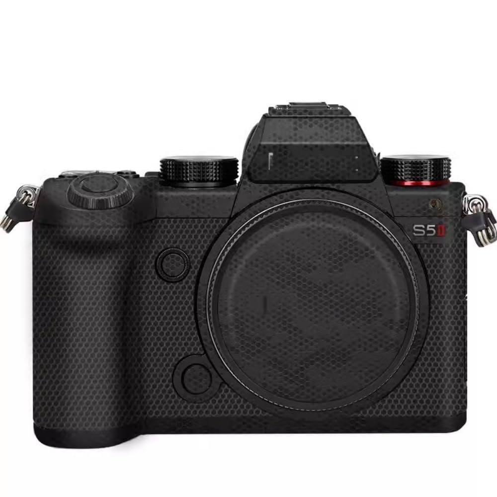 Anti-Scratch Camera Skin Wrap Sticker Coat Vinly Protective Film Body Protector Decals Cover for Panasonic LUMIX S5 Mark II S5II S5IIX S5M2 S5M2X (Mamba Black)