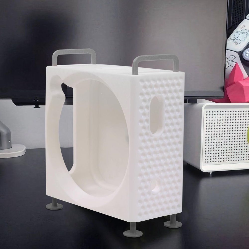 Mini Chassis for Mac Mini M4/M4 Pro 2024, 3D Printed Vertical Computer Case Protective Dustproof Bracket Storage Stand DIY PC Part (C)