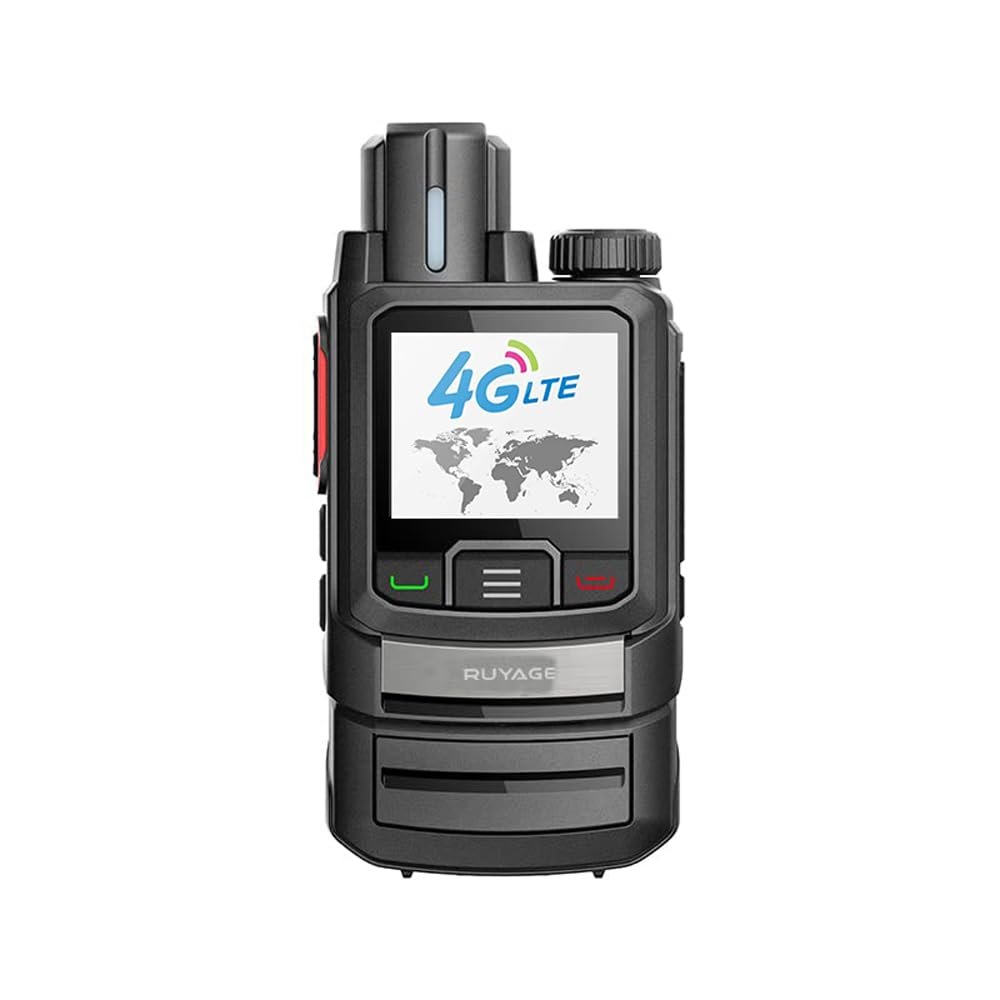 Ruyage Radio with PTT Button 1.7 Inch Screen WiFi Hotspot Walkie Talkies Long Range 100 Miles Push-to-Talk for Zello Android ZL20