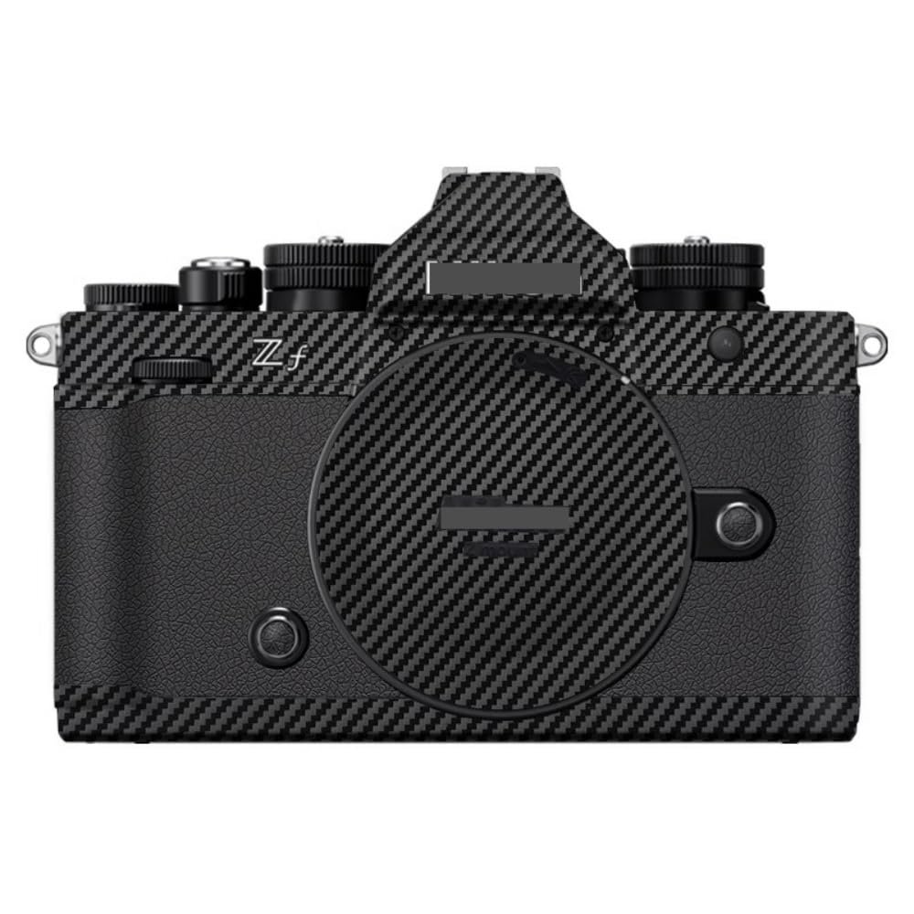 Anti-Scratch Camera Skin Wrap Sticker Coat Vinly Protective Film Body Protector Decals Cover for for Nikon Zf Z f (Carbon Fiber Black)
