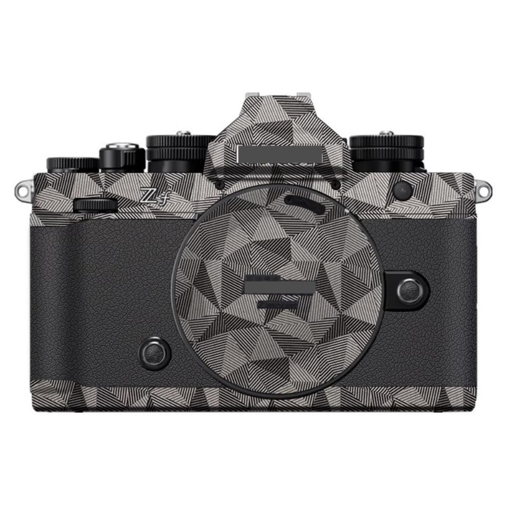 Anti-Scratch Camera Skin Wrap Sticker Coat Vinly Protective Film Body Protector Decals Cover for for Nikon Zf Z f (Triangle Titanium)