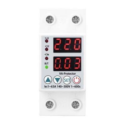 Voltage Protector 63A Display self resetting Over Voltage and Under Voltage Protector Overload Voltage Protector