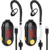 ELIDAIP T-M9 Super Mini Walkie Talkies with Earpieces Small Portable FM Transceiver Mini Two Way Radios for Security, Restaurant, Workplace,Out Door Sport,Supermarket,Hospital,Tourism Black 2-Pack view 1