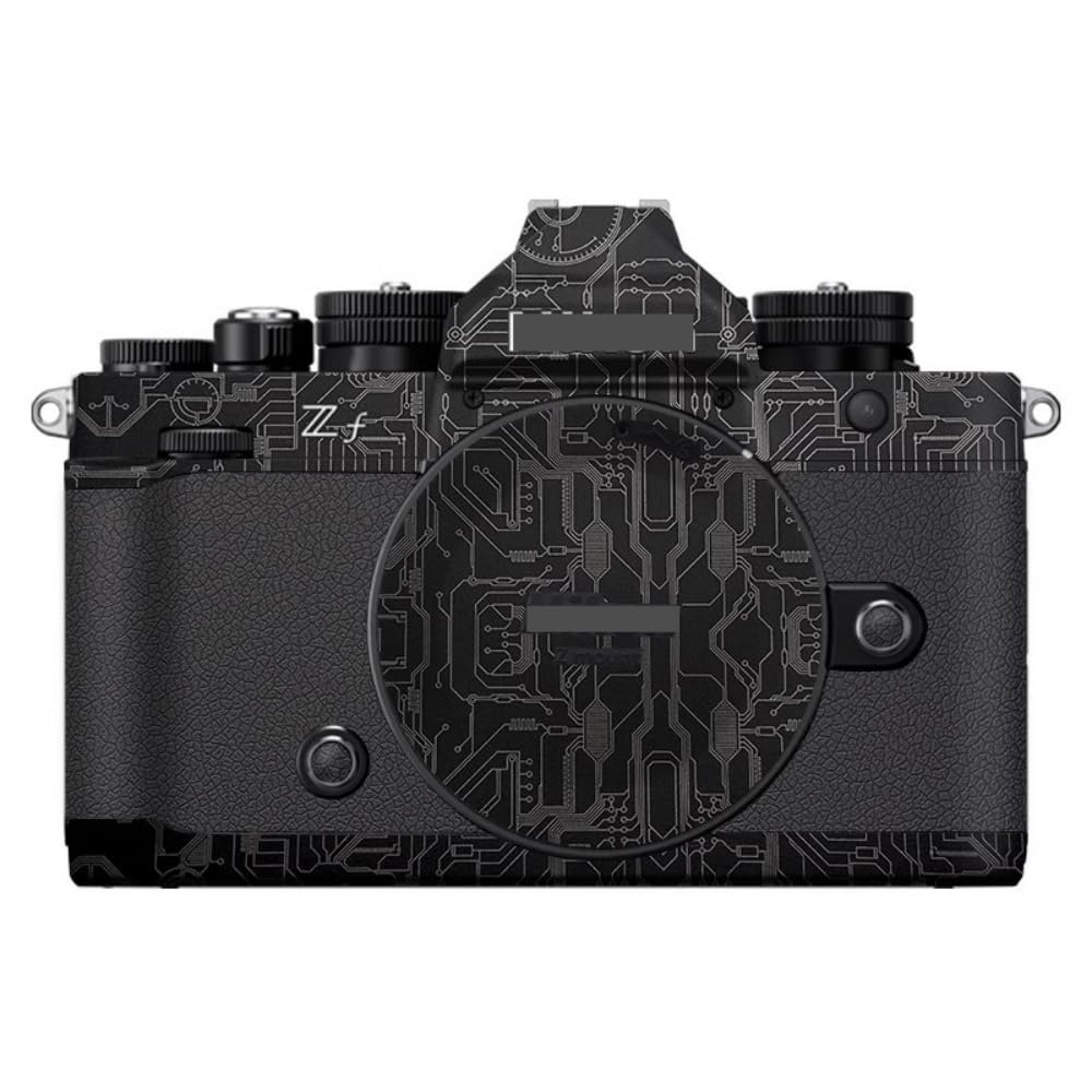 Anti-Scratch Camera Skin Wrap Sticker Coat Vinly Protective Film Body Protector Decals Cover for for Nikon Zf Z f (Circuit Titanium)
