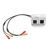 Car Dual Lens White Reversing Camera RV Backup Camera Twin Adjustable Angle Lens Rear View CCD Camera Compatible with Truck Bus view 2