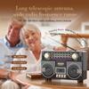 AM FM Radio Portable with Double Loudspeaker, USB-C Rechargeable Retro Radio, Transistor Radios with Excellent Reception, Large Knob Easy to Use, Radios Portable AM FM, for Seniors Home Outdoor view 3