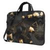 black and gold plaid Laptop Bag, Multifunctional Shoulder Messenger Bag, 14.96 Inch Long Computer Case, Briefcase Handbag Shoulder Bag view 1