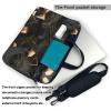 black and gold plaid Laptop Bag, Multifunctional Shoulder Messenger Bag, 14.96 Inch Long Computer Case, Briefcase Handbag Shoulder Bag view 4