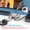 XPTSFDU HDMI ARC to RCA Audio Converter 3 in 1 Digital to Analog Audio Converter with Optical Coaxial ARC Input Toslink Coaxial RCA AUX Output Support Dolby DTS LPCM for TV Soundbar Home Theater view 3