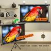 Hoiweqr Projector Screen with Stand, 50-Inch 60-Inch 72-Inch Outdoor Indoor Projector Screen 4:3/16:9 4K HD, Black, White, Portable Foldable Movie Screen for Home Backyard Theater(White,4:3 72in) view 3
