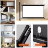 30-72" HD Manual Projector Screen, 4:3/16:9 Manual Pull Down Projector Screen, Home Theater Office Wall Mounted Ceiling Pull Down Projection Wall & Ceiling Mounted HD Projection Screen(16:9,30") view 3