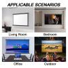30-72" HD Manual Projector Screen, 4:3/16:9 Manual Pull Down Projector Screen, Home Theater Office Wall Mounted Ceiling Pull Down Projection Wall & Ceiling Mounted HD Projection Screen(16:9,30") view 4