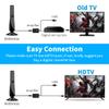 Amplified HD Digital TV Antenna for Smart TV Indoor, Supports 4K 8K 1080p, High Performance Coax Cable, Miles Coverage Range view 4