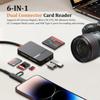 6-in-1 Multi Memory Card Reader USB-C and Lighting,SD Card Reader USB Adapter for iPhone/IPad/MacBook Pro/Air,Support Micro SD/TF/CF/MS/M2/SDHC/SDXC Card view 2