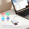3-in-1 SD Card Reader USB C,SD Card Adapter,Memory Card Reader Support Micro SD/SD/SDHC/SDXC for iPhone MacBook Air/Pro Laptop and Camera (White) view 2