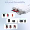 3-in-1 SD Card Reader USB C,SD Card Adapter,Memory Card Reader Support Micro SD/SD/SDHC/SDXC for iPhone MacBook Air/Pro Laptop and Camera (White) view 3