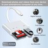 3-in-1 SD Card Reader USB C,SD Card Adapter,Memory Card Reader Support Micro SD/SD/SDHC/SDXC for iPhone MacBook Air/Pro Laptop and Camera (White) view 4