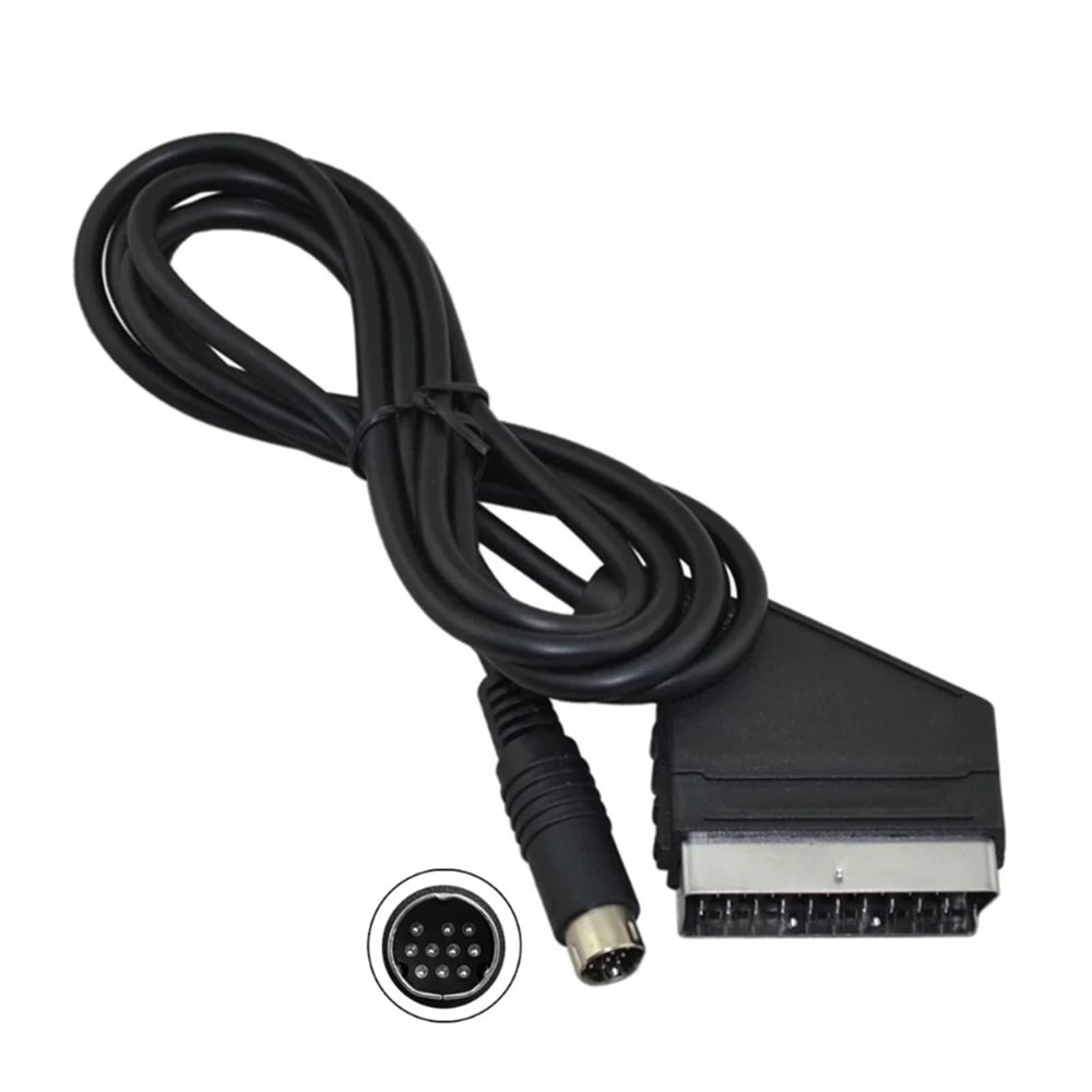 1.8m/5.9ft Scart RGB Cable Cord Video Connector Compatible with The Sg Compatible with The Sat
