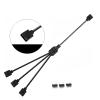 12V/4pin 5V/3-pin Aura RGB Extension Adapter Cable,Motherboard to 2 Or 3 4 Connects Splitter Hub F PC Light Strip(5V 1X3) view 1