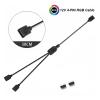 12V/4pin 5V/3-pin Aura RGB Extension Adapter Cable,Motherboard to 2 Or 3 4 Connects Splitter Hub F PC Light Strip(5V 1X3) view 3